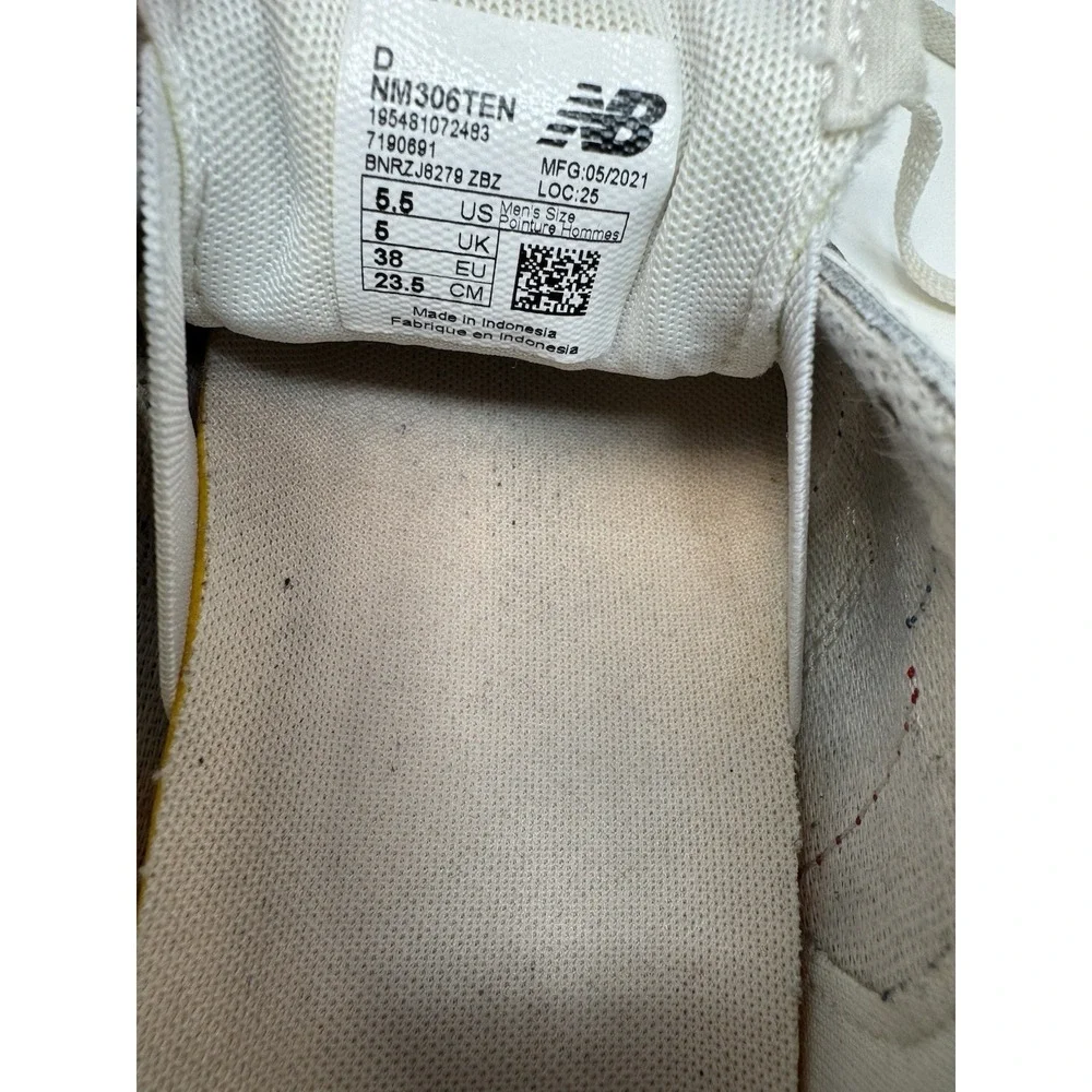 New Balance NB‎ Numeric Jamie Foy 306 NM306TEN Men's Size 5.5 White Shoes